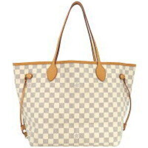 Louis Vuitton Neverfull Damier Azur White Canvas Tote Bag